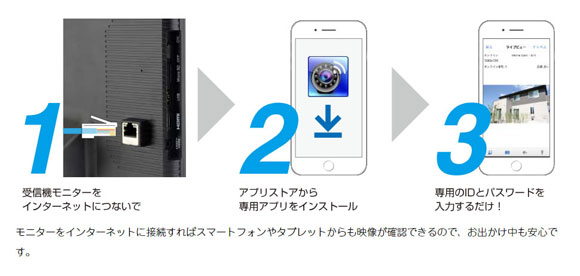 外付HDD対応 フルHD無線カメラ＆10インチモニターセット AFH-101