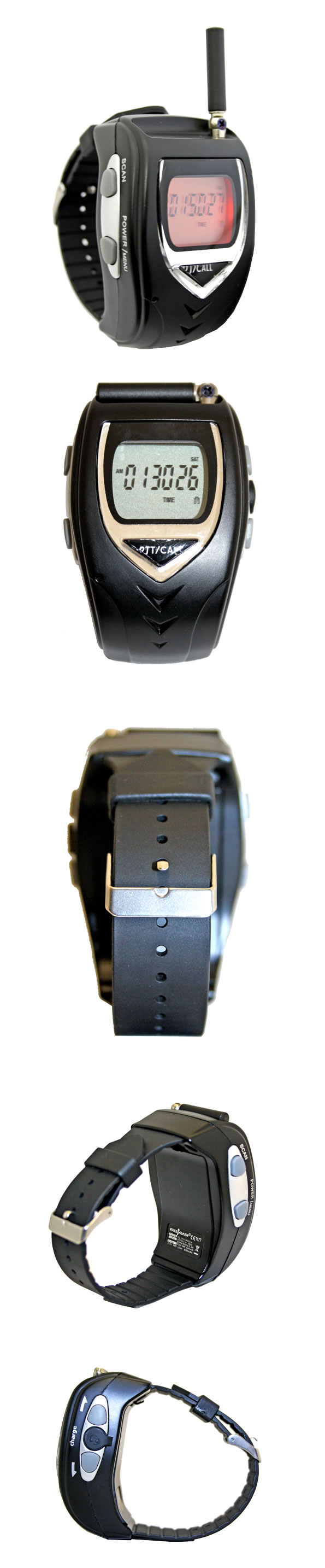 腕時計型特定小電力トランシーバー2台セット イヤホンマイク付