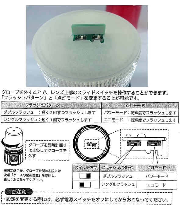 パトライト 電池式フラッシュ表示灯(赤・黄色の2色あり) パトライト 電池式フラッシュ表示灯(赤・黄色の2色あり)
