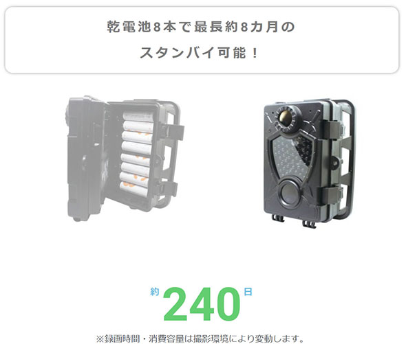 2.4インチ液晶モニター内蔵トレイルカメラ ラディアント2K TL-8000DTK