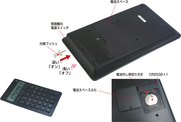 卓上電卓内蔵型傍聴発信機